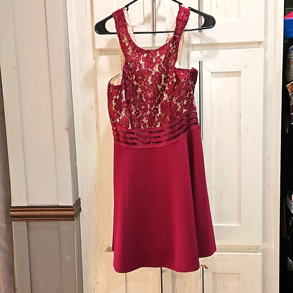 Burgundy dress